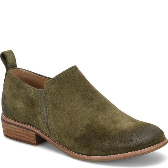 NEW Sofft Women's Naisbury Leather Slip On Shootie Round Toe Size 11M Dark Green - Picture 3 of 10